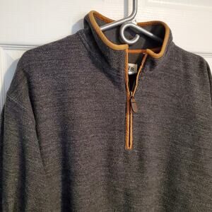 ORVIS men's charcoal gray pullover Qtr zip Long Sleeves Size XL